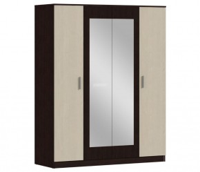 Шкаф 4х дверный с зеркалами Уют СБ-2750/1.Н (Венге/Паллада) в Нижнекамске - nizhnekamsk.ok-mebel.com | фото
