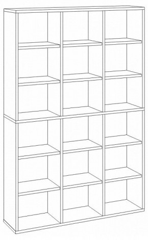 Шкаф книжный Домино СУ(ш3в2)+6ФГ в Нижнекамске - nizhnekamsk.ok-mebel.com | фото 2