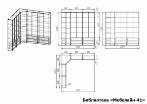 Шкаф книжный Мебелайн-41 в Нижнекамске - nizhnekamsk.ok-mebel.com | фото 3