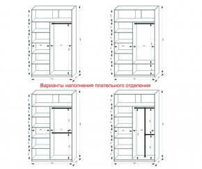 Шкаф-купе 1400 серии SOFT D1+D3+B2+PL1 (2 ящика+1штанга) профиль «Графит» в Нижнекамске - nizhnekamsk.ok-mebel.com | фото 7