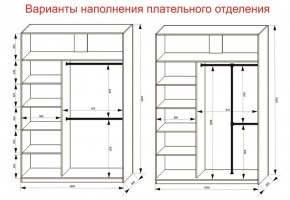 Шкаф-купе 1600 серии SOFT D1+D3+B2+PL1 (2 ящика+1штанга) профиль «Графит» в Нижнекамске - nizhnekamsk.ok-mebel.com | фото 7