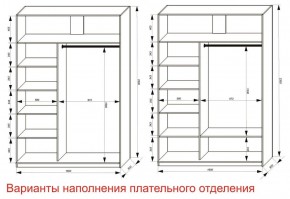 Шкаф-купе 1600 серии SOFT D6+D6+B2+PL3 (2 ящика+2штанги) профиль «Капучино» в Нижнекамске - nizhnekamsk.ok-mebel.com | фото 8