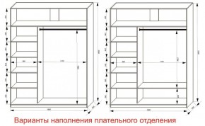 Шкаф-купе 1800 серии SOFT D6+D4+B2+PL2 (2 ящика+1штанга+1 полка) профиль «Капучино» в Нижнекамске - nizhnekamsk.ok-mebel.com | фото 8