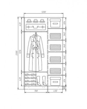 Шкаф-купе ХИТ 22-4-12-88 (420) в Нижнекамске - nizhnekamsk.ok-mebel.com | фото 5
