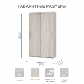 Шкаф-купе ШКК-11 (ясень белый) в Нижнекамске - nizhnekamsk.ok-mebel.com | фото 7