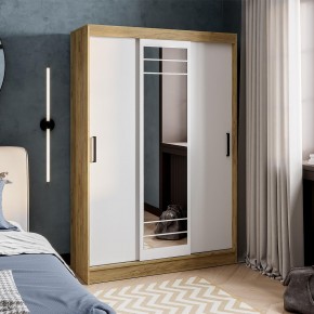 Шкаф-купе Тео ШКК-02 (крафт/белый) в Нижнекамске - nizhnekamsk.ok-mebel.com | фото