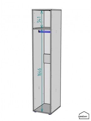 Шкаф Linnea MHR-1 2050х400х510 (Белый-М 11.1.1) в Нижнекамске - nizhnekamsk.ok-mebel.com | фото 3