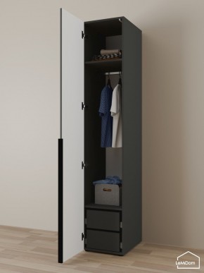 Шкаф Linnea MHR-1-3 2050х400х510 (Графит-М 11.1.25) в Нижнекамске - nizhnekamsk.ok-mebel.com | фото 5