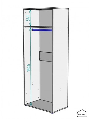 Шкаф Linnea MHR-2PO 2050х800х510 (Белый-М 11.1.2) в Нижнекамске - nizhnekamsk.ok-mebel.com | фото 3