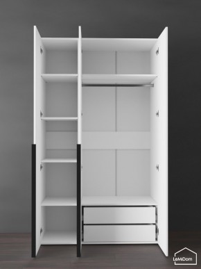 Шкаф Linnea MHR-3-2 2050х1200х510 (Белый-М 11.1.1) в Нижнекамске - nizhnekamsk.ok-mebel.com | фото 5
