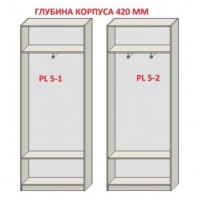 Шкаф распашной серия «ЗЕВС» (PL3/С1/PL2) Серый камень/Небраска натуральный в Нижнекамске - nizhnekamsk.ok-mebel.com | фото 8