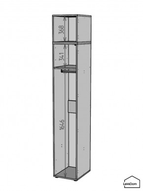Шкаф с антресолью Linnea MHR-1A-1 2450х400х510 (Белый-М 11.1.1) в Нижнекамске - nizhnekamsk.ok-mebel.com | фото 3