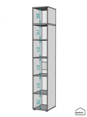 Шкаф с антресолью Linnea MHR-1A-2 2450х400х510 (Белый-М 11.1.1) в Нижнекамске - nizhnekamsk.ok-mebel.com | фото 3