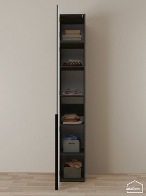 Шкаф с антресолью Linnea MHR-1A-2 2450х400х510 (Графит-М 11.1.25) в Нижнекамске - nizhnekamsk.ok-mebel.com | фото 4