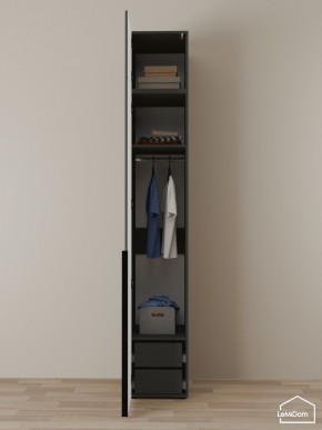 Шкаф с антресолью Linnea MHR-1A-3 2450х400х510 (Графит-М 11.1.25) в Нижнекамске - nizhnekamsk.ok-mebel.com | фото 6