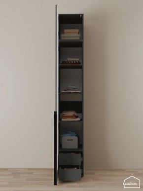 Шкаф с антресолью Linnea MHR-1A-4 2450х400х510 (Графит-М 11.1.25) в Нижнекамске - nizhnekamsk.ok-mebel.com | фото 4