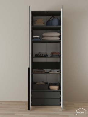Шкаф с антресолью Linnea MHR-2A-3 2450х800х510 (Графит-М 11.1.25) в Нижнекамске - nizhnekamsk.ok-mebel.com | фото 5