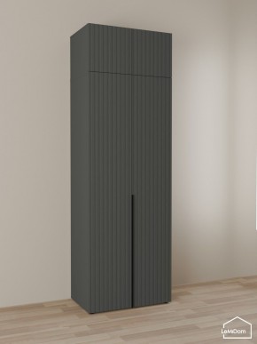 Шкаф с антресолью Linnea MHR-2A-4 2450х800х510 (Графит-М 11.1.25) в Нижнекамске - nizhnekamsk.ok-mebel.com | фото