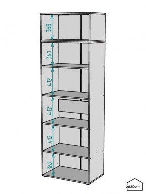 Шкаф с антресолью Linnea MHR-2POA-2 2450х800х510 (Белый-М 11.1.2) в Нижнекамске - nizhnekamsk.ok-mebel.com | фото 3