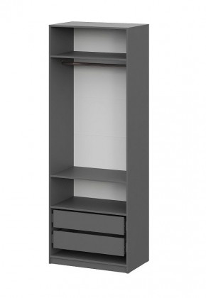 Шкаф ШК-5 + 2 полки + ящики (800) Графит в Нижнекамске - nizhnekamsk.ok-mebel.com | фото 3