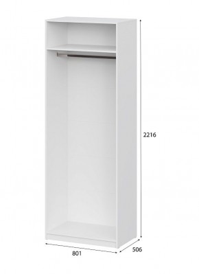 Шкаф ШК-5 (800) Белый текстурный в Нижнекамске - nizhnekamsk.ok-mebel.com | фото 4