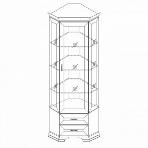 Шкаф-витрина угловой Сиена в Нижнекамске - nizhnekamsk.ok-mebel.com | фото 2
