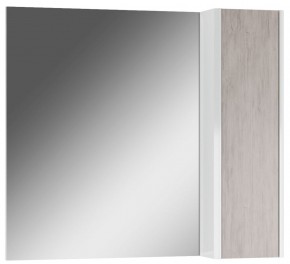 Шкаф-зеркало Uno 80 Дуб серый левый/правый Домино (DU1504HZ) в Нижнекамске - nizhnekamsk.ok-mebel.com | фото