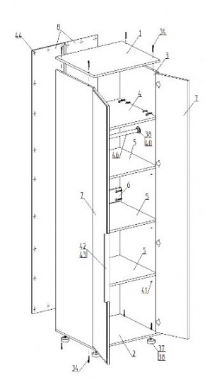 Спальный гарнитур "Лео" (модульный) в Нижнекамске - nizhnekamsk.ok-mebel.com | фото 11