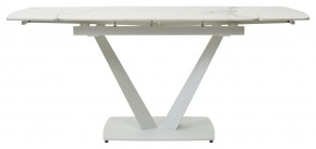 Стол ALATRI 120 GLOSS STATUARIO WHITE SOLID CERAMIC / WHITE, ®DISAUR в Нижнекамске - nizhnekamsk.ok-mebel.com | фото 4