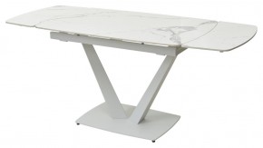 Стол ALATRI 120 GLOSS STATUARIO WHITE SOLID CERAMIC / WHITE, ®DISAUR в Нижнекамске - nizhnekamsk.ok-mebel.com | фото 5