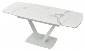 Стол ALATRI 120 GLOSS STATUARIO WHITE SOLID CERAMIC / WHITE, ®DISAUR в Нижнекамске - nizhnekamsk.ok-mebel.com | фото 6