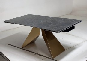 Стол ALES 180 BLACK GRAVE SOLID CERAMIC, керамика / бронзовый, ®DISAUR в Нижнекамске - nizhnekamsk.ok-mebel.com | фото 4