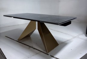 Стол ALES 180 BLACK GRAVE SOLID CERAMIC, керамика / бронзовый, ®DISAUR в Нижнекамске - nizhnekamsk.ok-mebel.com | фото 6