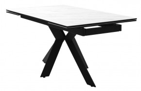 Стол BELLUNO 160 MARBLES KL-99 Белый мрамор матовый, итальянская керамика/ черный каркас, ®DISAUR в Нижнекамске - nizhnekamsk.ok-mebel.com | фото 2