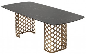 Стол CHIAVARI 220 KL-116 Черный мрамор матовый, итальянская керамика / бронзовый, ®DISAUR в Нижнекамске - nizhnekamsk.ok-mebel.com | фото 7