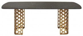 Стол CHIAVARI 220 KL-116 Черный мрамор матовый, итальянская керамика / бронзовый, ®DISAUR в Нижнекамске - nizhnekamsk.ok-mebel.com | фото 8