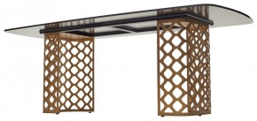 Стол CHIAVARI 220 KL-188 Контрастный мрамор матовый, итальянская керамика / Шампань, ®DISAUR в Нижнекамске - nizhnekamsk.ok-mebel.com | фото 5