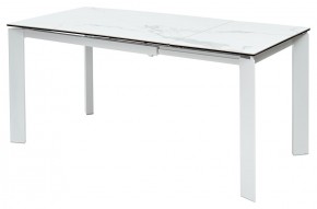 Стол CORNER 120 HIGH GLOSS STATUARIO керамика, стекло/ белый каркас, ®DISAUR в Нижнекамске - nizhnekamsk.ok-mebel.com | фото 5