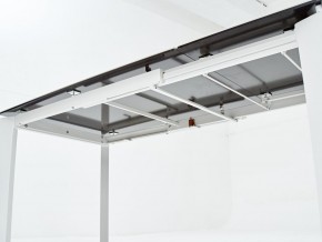 Стол CORNER 120 HIGH GLOSS STATUARIO керамика, стекло/ белый каркас, ®DISAUR в Нижнекамске - nizhnekamsk.ok-mebel.com | фото 7