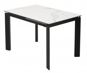 Стол CORNER 120 MATTE STATUARIO Белый мрамор матовый керамика, стекло/ черный каркас, ®DISAUR в Нижнекамске - nizhnekamsk.ok-mebel.com | фото