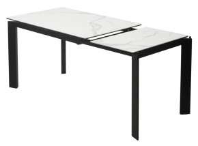 Стол CORNER 120 MATTE STATUARIO Белый мрамор матовый керамика, стекло/ черный каркас, ®DISAUR в Нижнекамске - nizhnekamsk.ok-mebel.com | фото 4