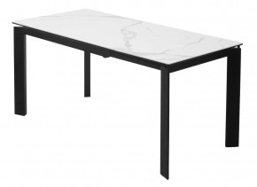 Стол CORNER 120 MATTE STATUARIO Белый мрамор матовый керамика, стекло/ черный каркас, ®DISAUR в Нижнекамске - nizhnekamsk.ok-mebel.com | фото 5