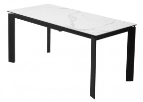 Стол CORNER 120 MATTE STATUARIO Белый мрамор матовый керамика, стекло/ черный каркас, ®DISAUR в Нижнекамске - nizhnekamsk.ok-mebel.com | фото 6