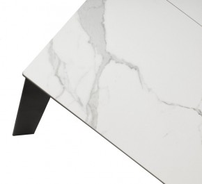 Стол CORNER 120 MATTE STATUARIO Белый мрамор матовый керамика, стекло/ черный каркас, ®DISAUR в Нижнекамске - nizhnekamsk.ok-mebel.com | фото 8
