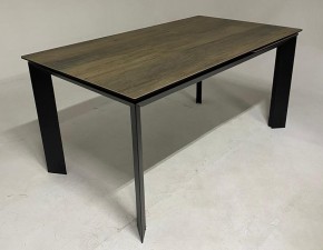 Стол CREMONA 140 KL-61 под дерево, итальянская керамика/ черный каркас, ®DISAUR в Нижнекамске - nizhnekamsk.ok-mebel.com | фото 2