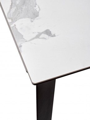 Стол CREMONA 140 MATTE STATUARIO Белый мрамор матовый, керамика/ черный каркас, ®DISAUR в Нижнекамске - nizhnekamsk.ok-mebel.com | фото 3