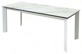 Стол CREMONA 160 KL-188 Контрастный мрамор / белый каркас, ®DISAUR в Нижнекамске - nizhnekamsk.ok-mebel.com | фото 3
