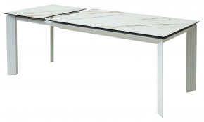 Стол CREMONA 160 KL-188 Контрастный мрамор / белый каркас, ®DISAUR в Нижнекамске - nizhnekamsk.ok-mebel.com | фото 6