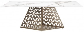 Стол ENNA 220 KL-188 Контрастный мрамор матовый, итальянская керамика/ каркас цвета шампань, ®DISAUR в Нижнекамске - nizhnekamsk.ok-mebel.com | фото 10