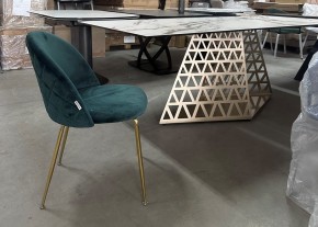 Стол ENNA 220 KL-188 Контрастный мрамор матовый, итальянская керамика/ каркас цвета шампань, ®DISAUR в Нижнекамске - nizhnekamsk.ok-mebel.com | фото 7